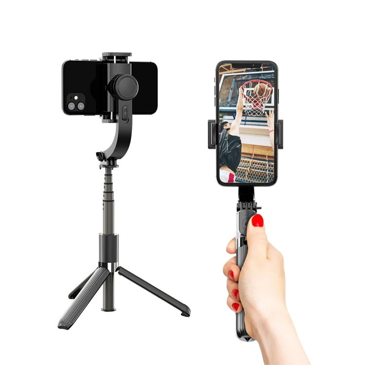 Professional Handheld Gimbal Selfie Stick 360 Degree Rotate Flexible Single Axis Gimbal Selfie Tripod Stabilizer