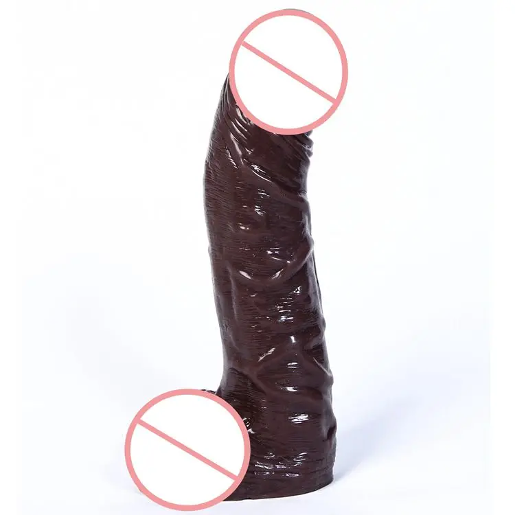 Sex Toy Insertable 7.87 Inch Artificial Africa Huge Big Huge Black Thrusting Dildo Xxl Realistic Silicone Penis for Woman