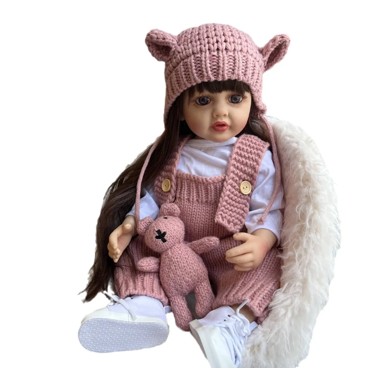 22inch Full Body Vinyl Soft Handmade Silicone Newborn Bebes Reborn De  Silicon Boneca Bebe Reborn