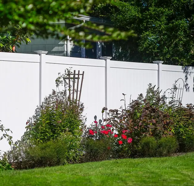 6ft X 8ft PVC Semi-Privacy Garden Fence Strip Security Fence With Plastic Frame and Post Caps Fence Accessories