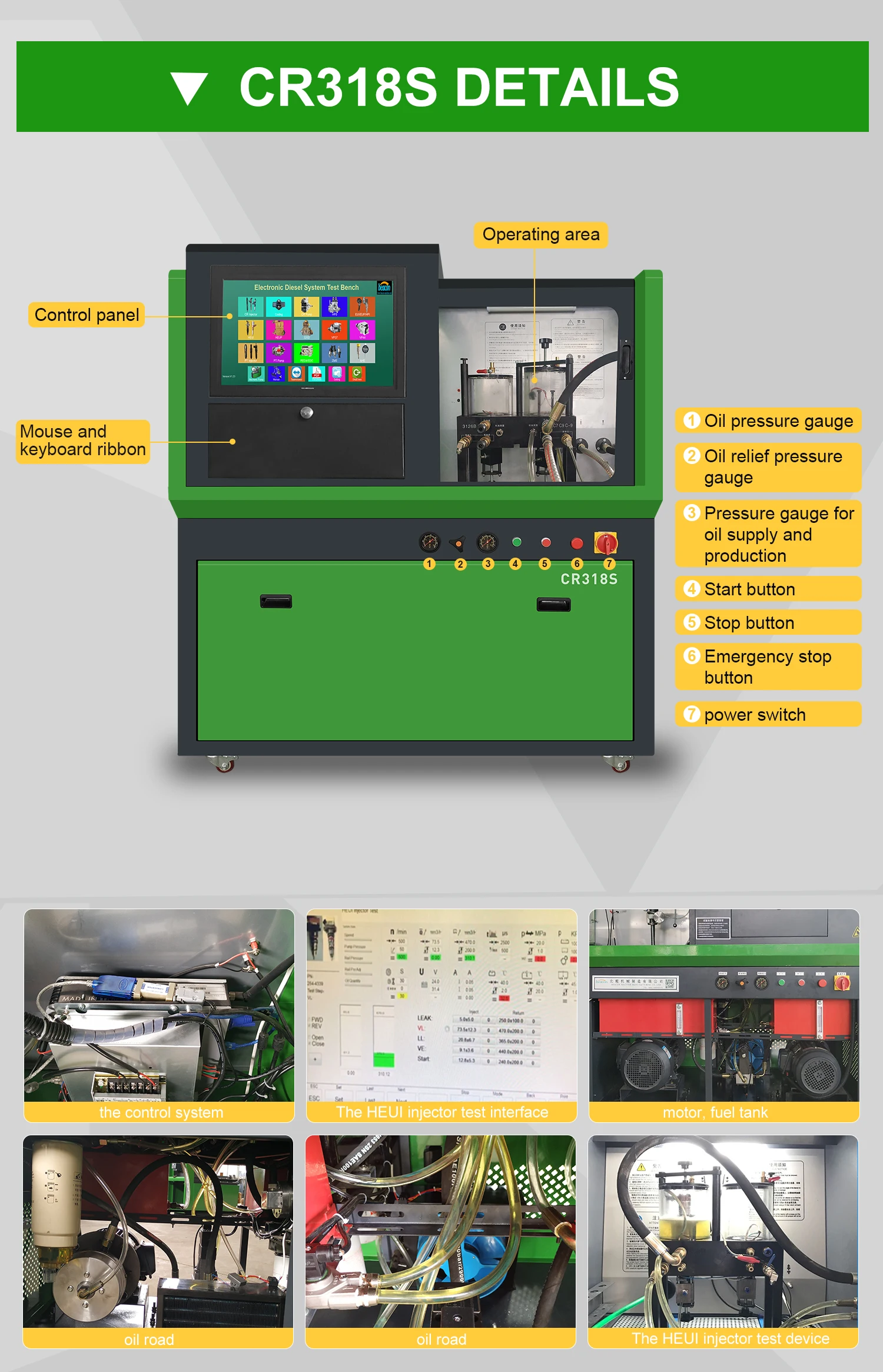 Newest Taian Beacon Machine Auto Repair Tester Equipment Cr318s Common Rail and HEUI Injector test Bench with IQA IMA ISA Coding
