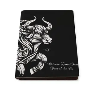 Customizable A5 PU Leather Lunar Ox Year Agenda Journal Hardcover Loose-leaf Notebook Logo Printed Chinese Lunar Year Planner