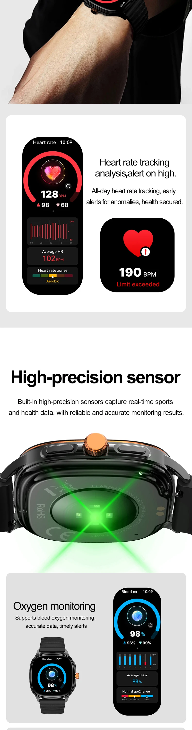 product hot design 2026 smart watch hk73 black orange ultra thin body 173inch amoled screen custom faces bt calling unisex smartwatch-11