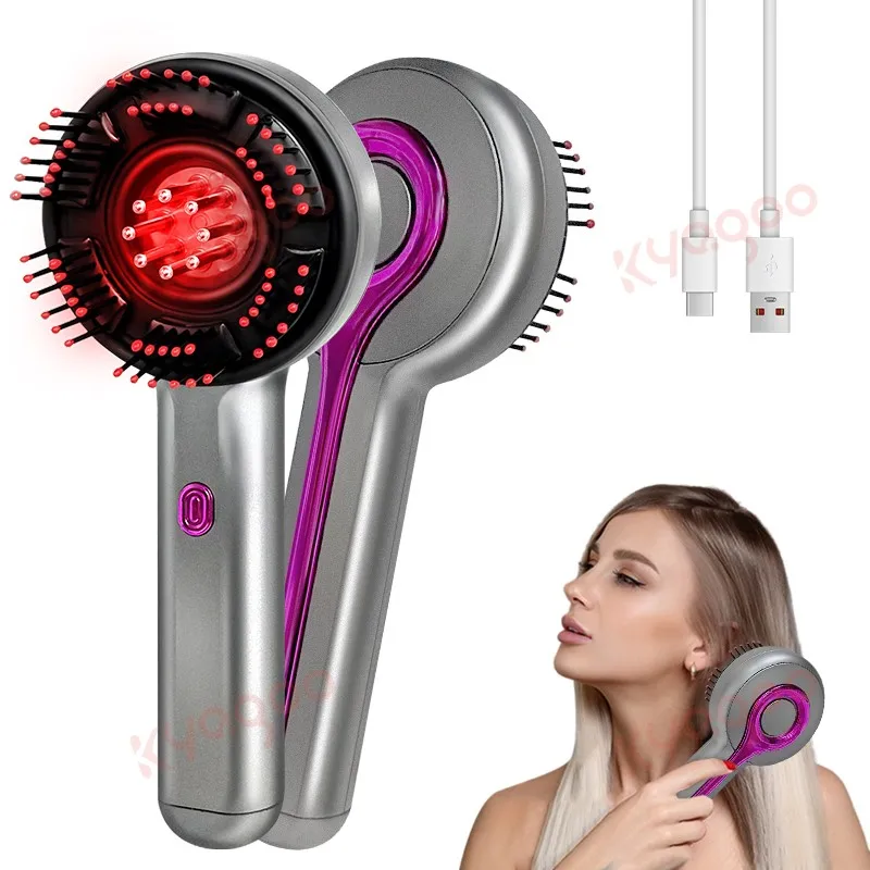 Red Light Electric Comb Scalp Applicator Liquid Guiding Anti Hair Loss ...