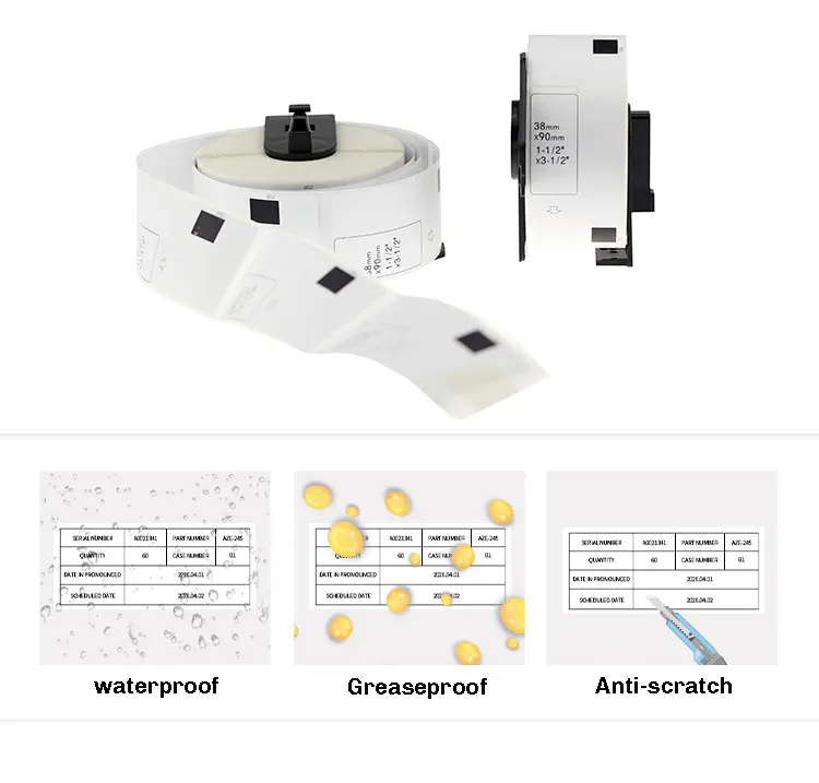 Dymo Label Printer Compatible Brother DK-22205 Roll Tape DK22205 Thermal Paper Label Printer DK Rolls 62mm X 8m