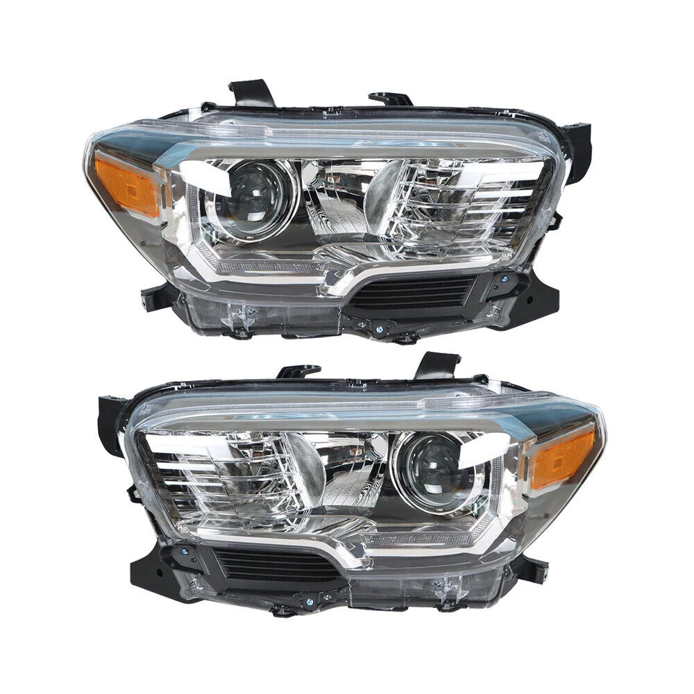 Saivis car body headlamp Headlight kits For 2016-2019 Toyota Tacoma Halogen Type Black Housing