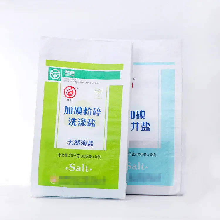 High quality PP Polypropylene woven UV protected 25kg 50kg Chemical salt bag
