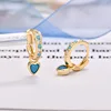 Gold-plated turquoise earrings