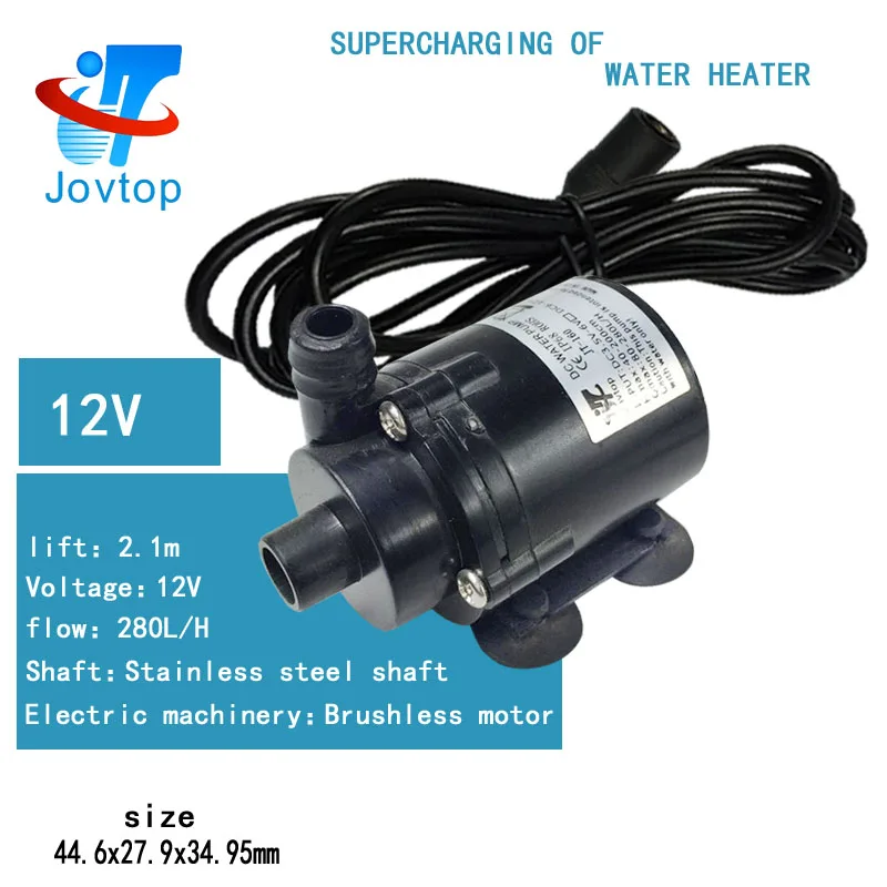 12V DC Electric Mini Water Pump Micro Brushless Submersible Pump  Circulation Pump for Aquarium Fountain Medical Cooling 280L/H