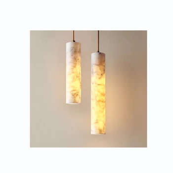 D2074 travertine marble pendant light lamp simple style modern indoor lightings suit for bedroom decoration.
