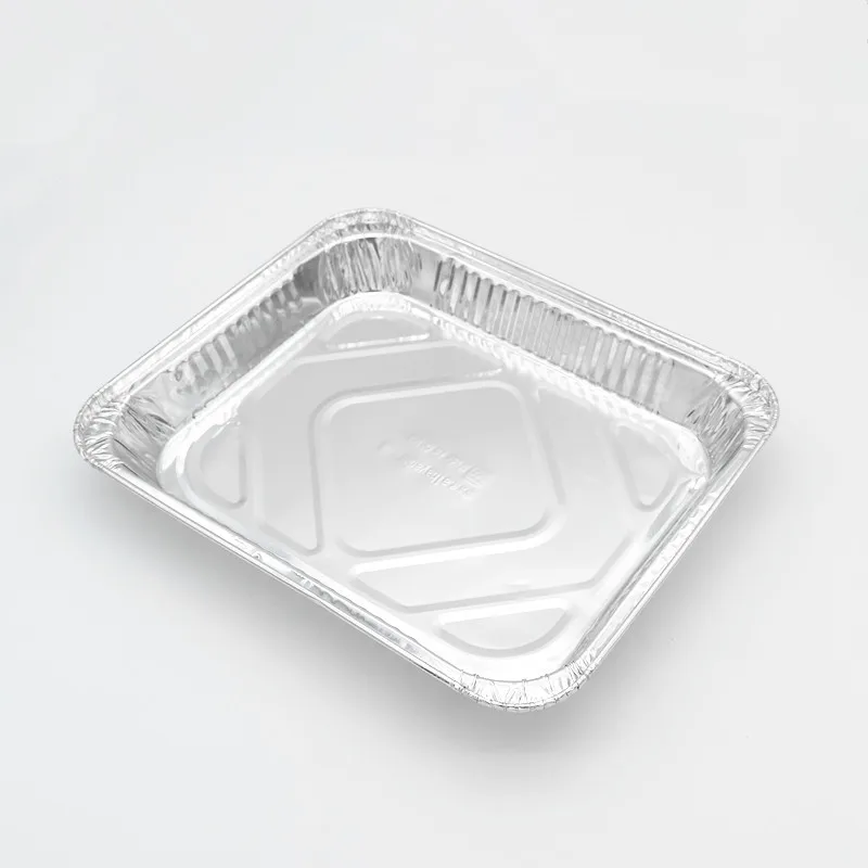 Wadah Kotak Persegi TIA CB69 13 Inci, Wadah Makanan Food Grade, Kemasan Aksesori Dapur, Wadah Aluminium Foil 2000ml
