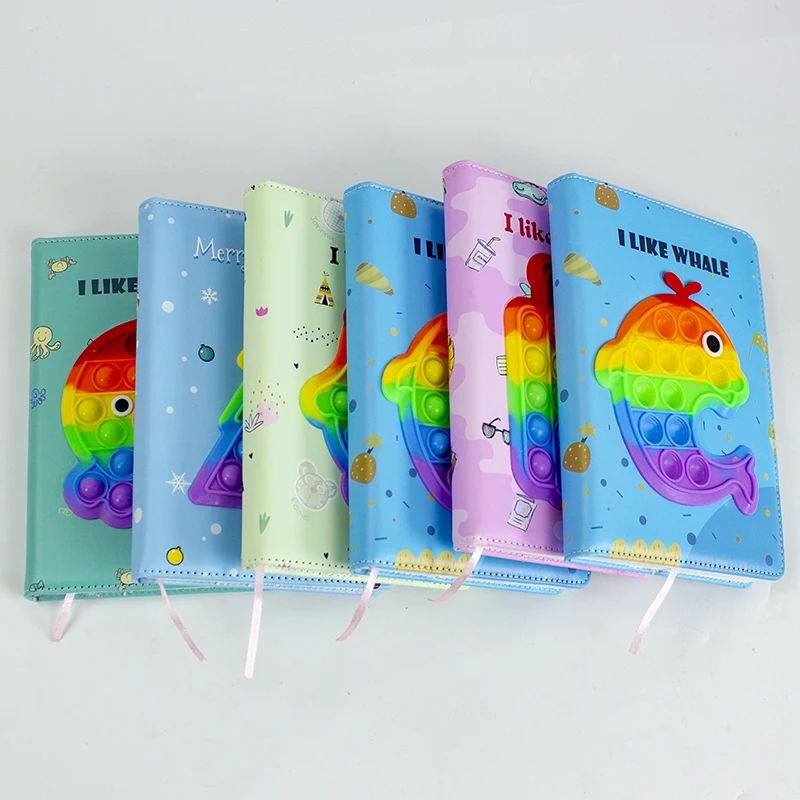 New journals custom logo cute notebook soft touch memo pad kawaii pop it notebook set for girls