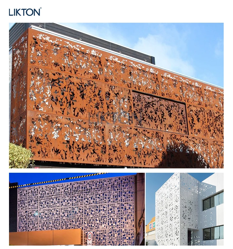 Laser Cutting Aluminum Metal Building Facade Likton Metal Facade