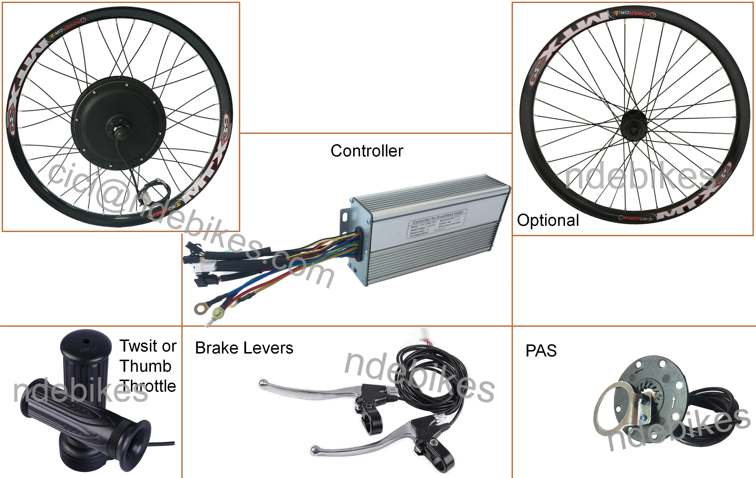 Mtx Wheel 48v 52v 72v 2000w Ebike Ebicycle Electric Bike Hub Motor