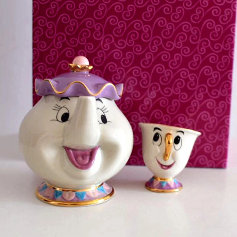 Creative Cartoon Teapot Coffee&tea Sets Mrs Potters Chip Tea Pot Cup