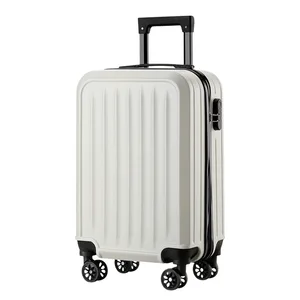 Unisex Basics Hardside Luggage Suitcase with Spinner Wheels Scratch-Resistant ABS Aluminum Lock Opening for Business Travel Use