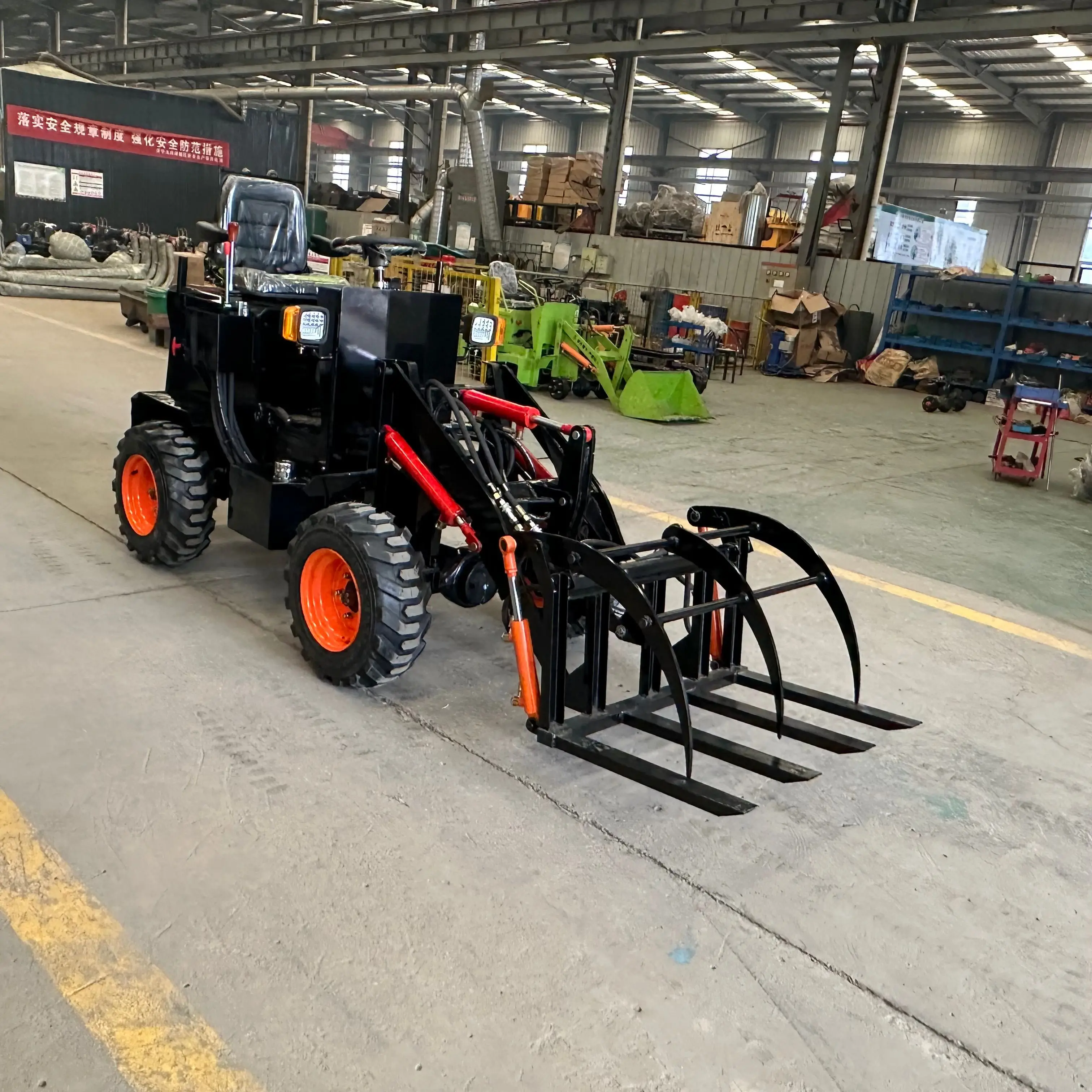 Mini Backhoe Loader Hydraulic 4x4 Loader Electric Battery Operated Loader