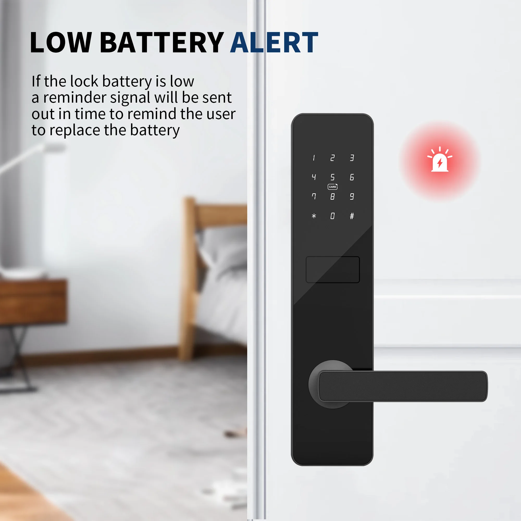 ล็อกอัจฉริยะแบบคลาวด์ FH01 ที่เข้ากันได้กับ TTLock/TTHotel สำหรับประตูอลูมิเนียม พร้อมระบบจัดการแบบรวมศูนย์ รองรับการเข้าถึงด้วยบัตร RFID, รหัสผ่าน และคีย์แพดแบบมีด้ามจับ ยี่ห้อ Kaisstar