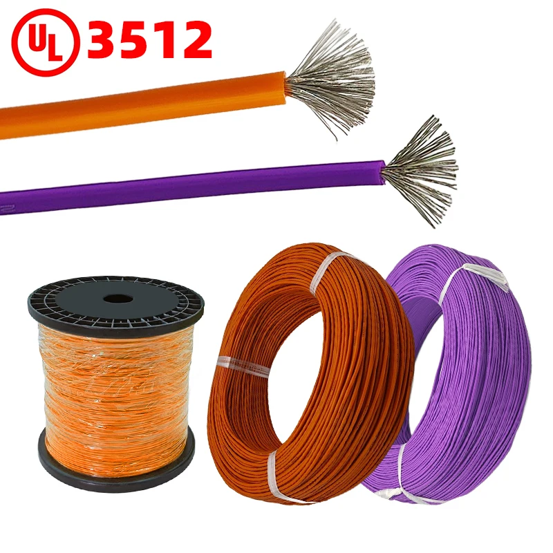 Custom UL 3512 Flexible Silicone Electronic Wire 12 14 16 18 Awg Tinned Copper 2.35mm House Wiring Electric Wire Cable