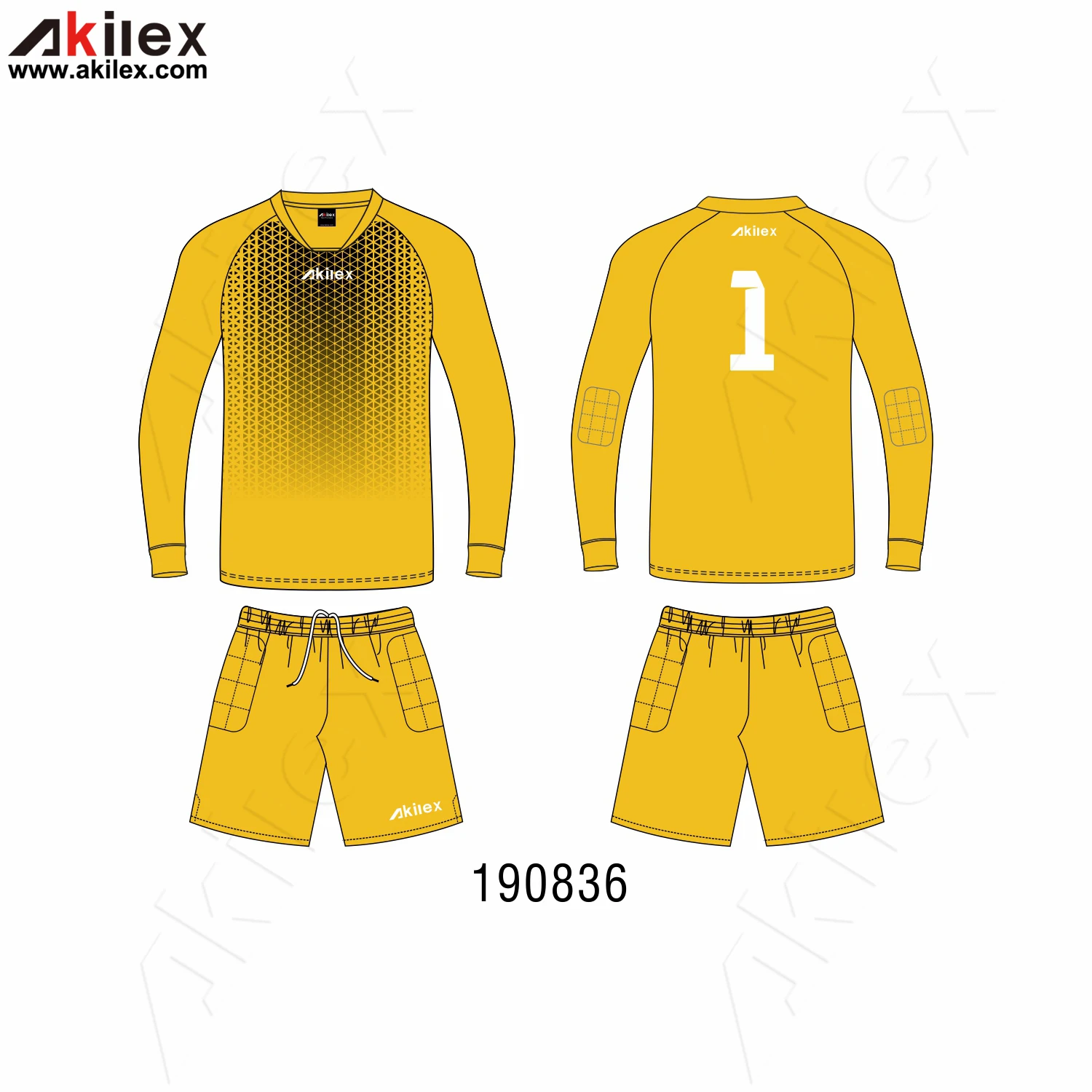 Akilex 2022 Custom Soccer Color Design Size Blank Professional Team Club Wear Football Goalkeeper Goal Keeper Jerseys Uniform