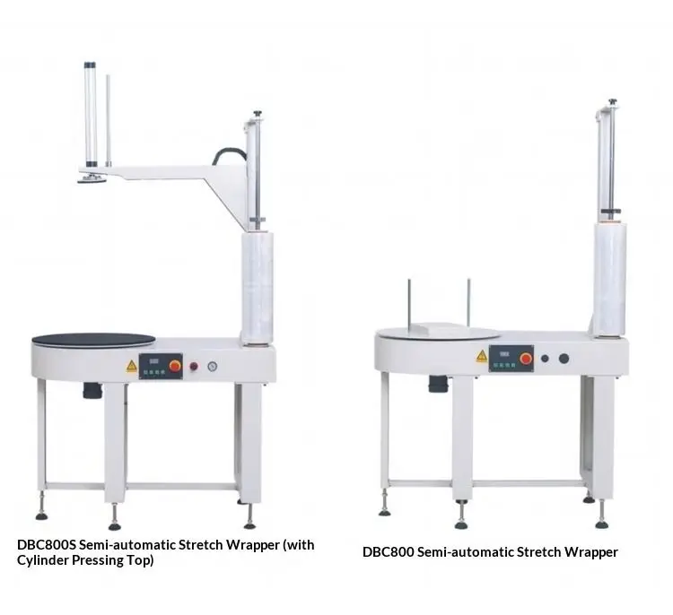 TEBAK Automatic Carton Box Stretch Wrap Machine Turntable Bench Type Carton Box Packaging Standard Stretch Film Wrapping Machine