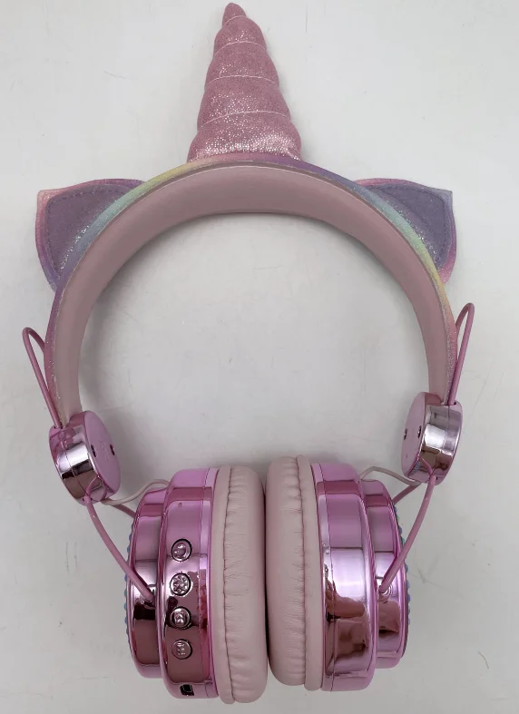 2024 New Foldable  Light up Color Change LED Wireless Unicorn Headphone