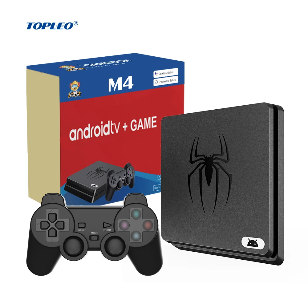 Topleo 4K 3D Video Game Console 2.4G Wireless Controller Retro Android Classic Game Console 500 Games