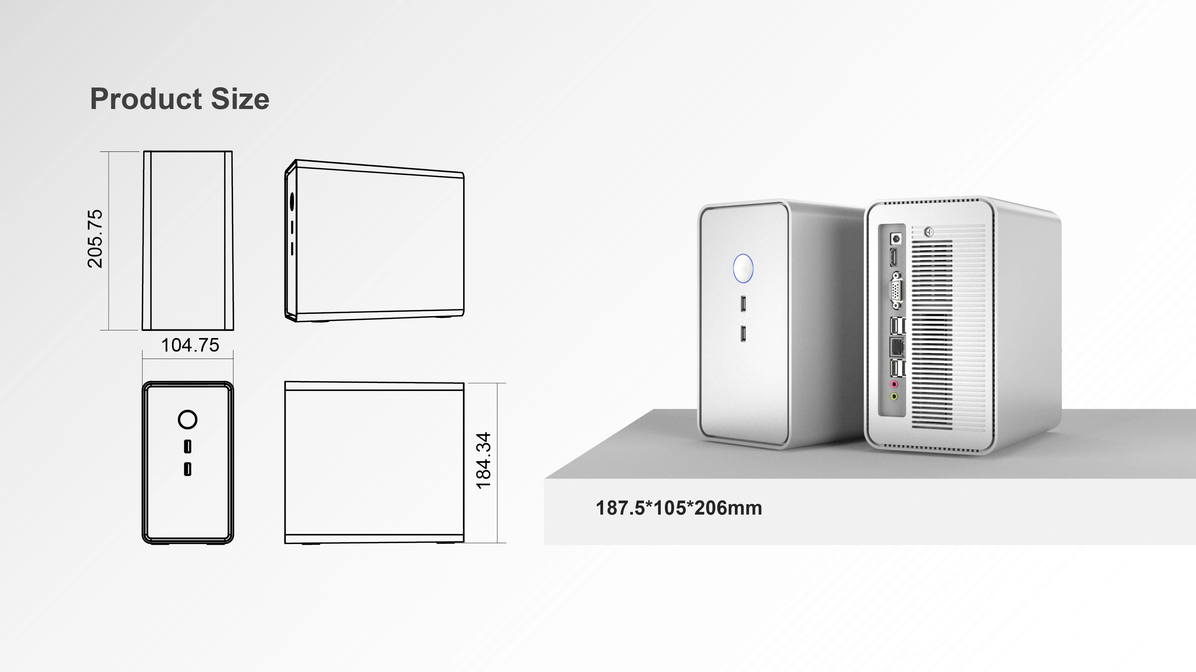 Office mini desktop pc case i3 i5 i7 desktop10th 11th 12th gen mini