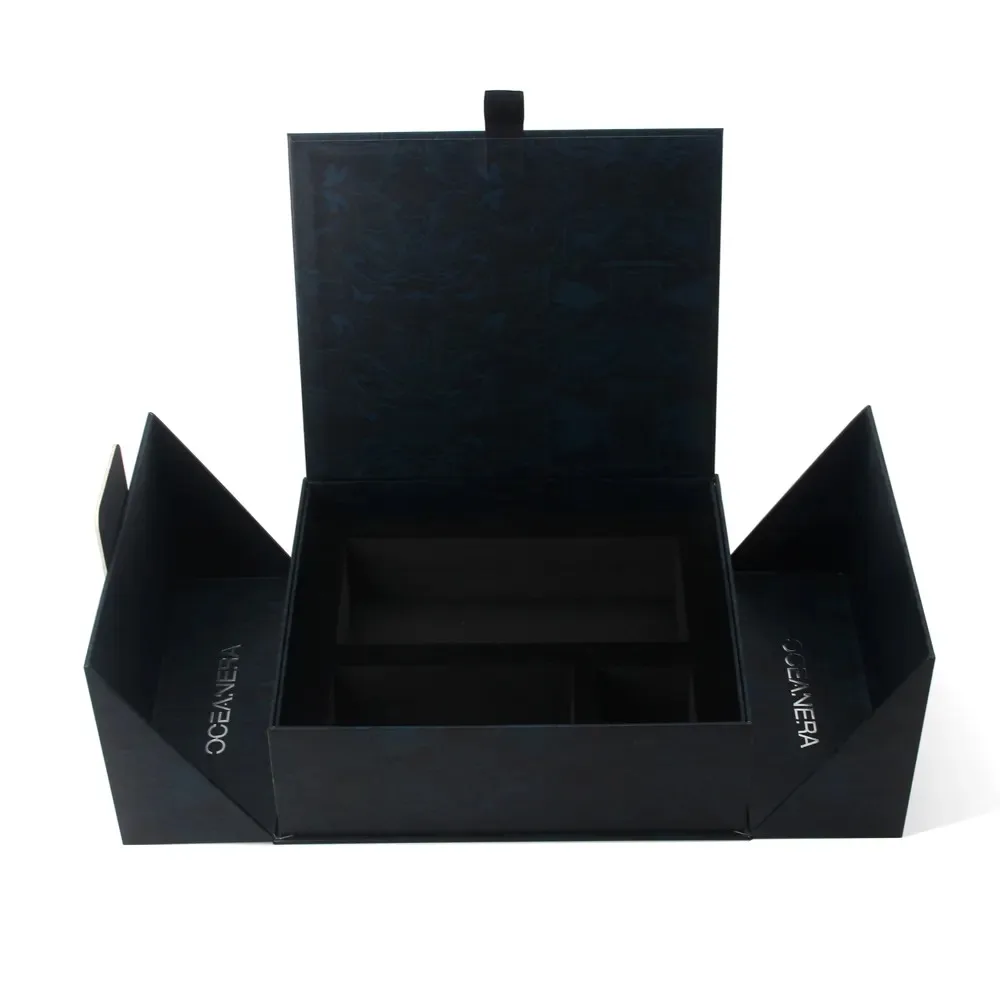 Thepaperbagstore 1 Scatola regalo magnetica nera di lusso - 22x17x5cm - Chiusura magnetica facile/Scatola per proposta - Adatta per matrimoni, addio al nubilato e regali