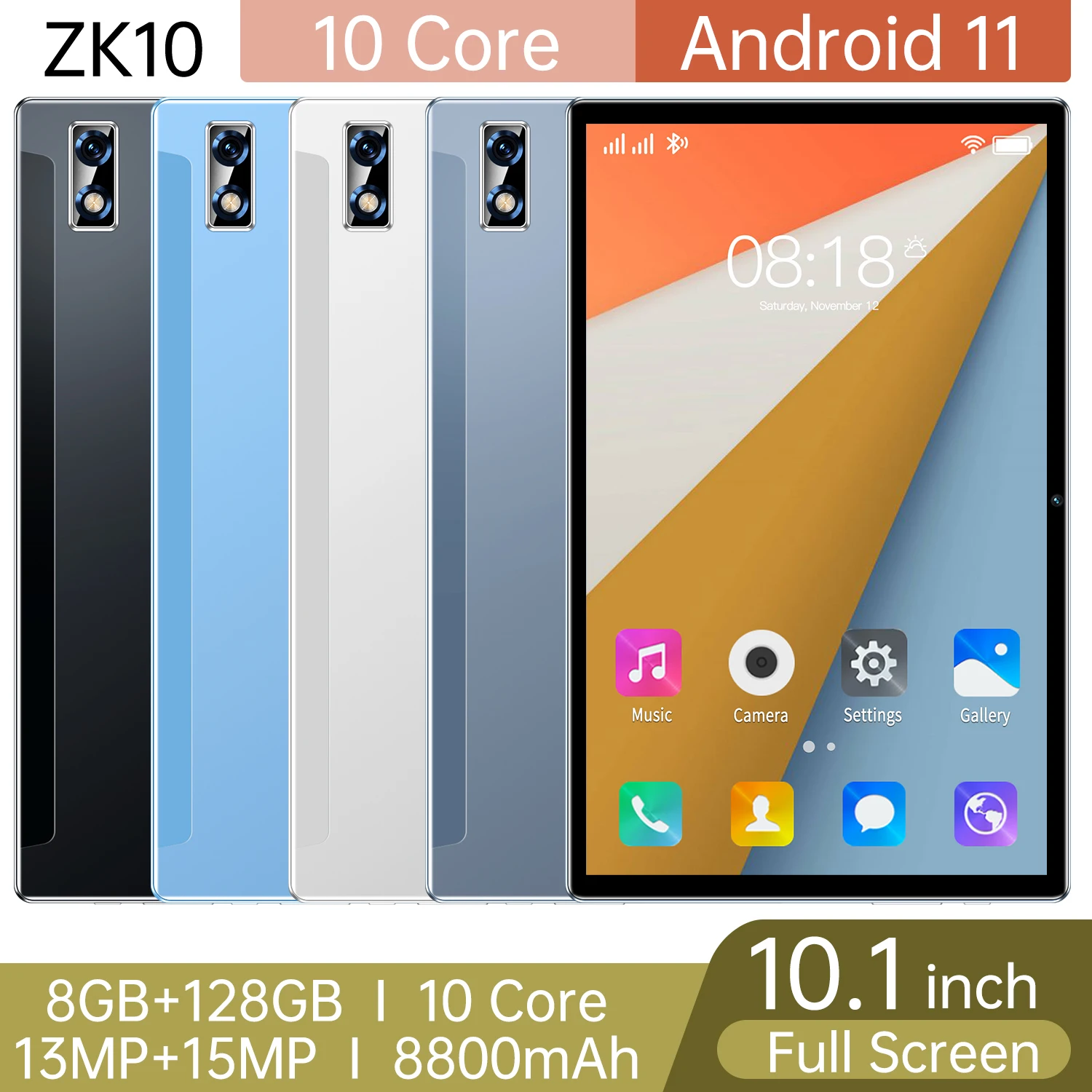RAM 8G 128GB ROM Android Tablet PC - Waterproof 10.1inch