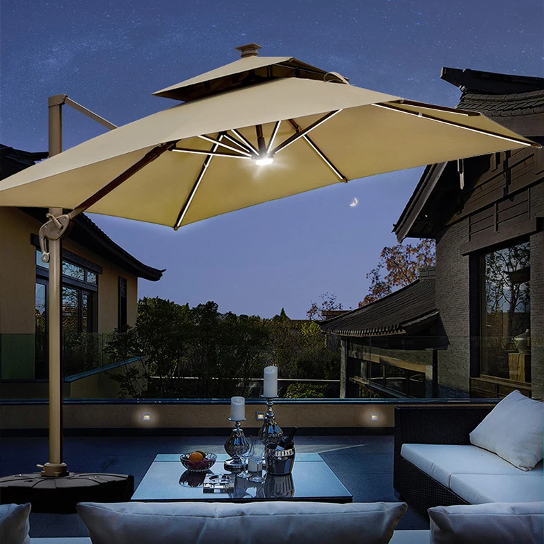 LED Garden Umbrella Stylish Functional Outdoor Lighting