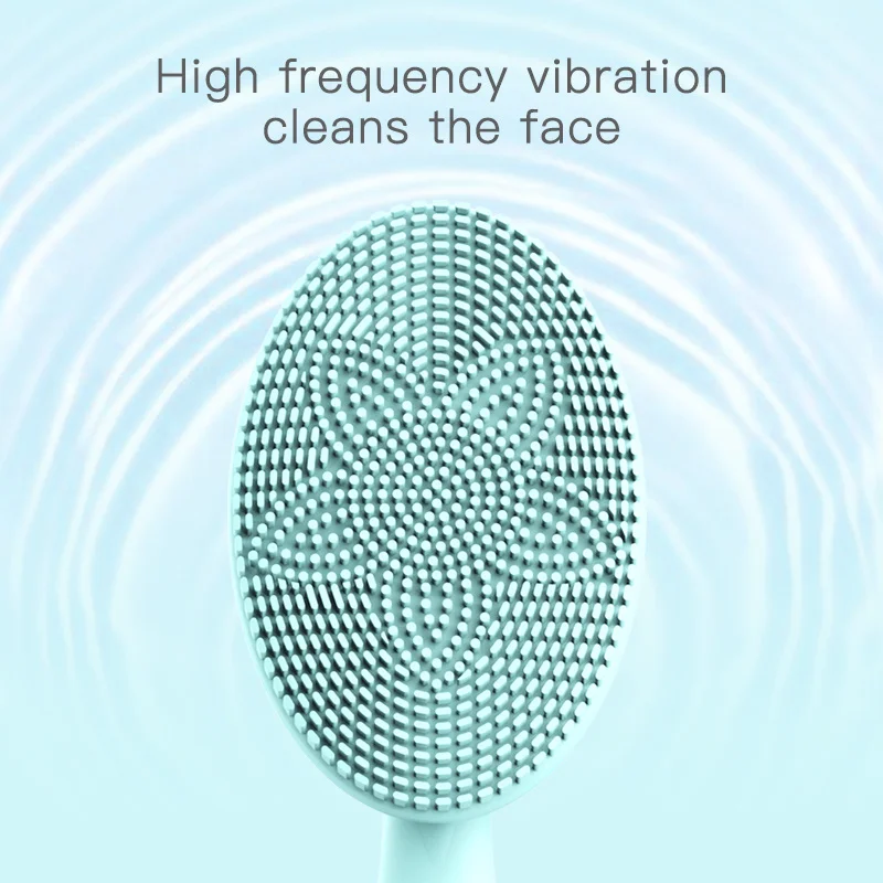 PSB adjustable speed electric vibrating exfoliator facial silicone sonic face cleansing brush scrubber