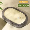 Lavabo ovalado de sisal, gris