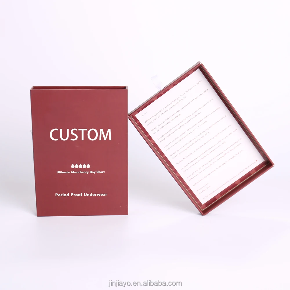 Շքեղ պատվերով լոգոյով տպագրված վերամշակվող կոշտ սափրի թասակով տուփ մատտ լամինացմամբ և ռելիեֆային տպագրությամբ հագուստի նվերների համար