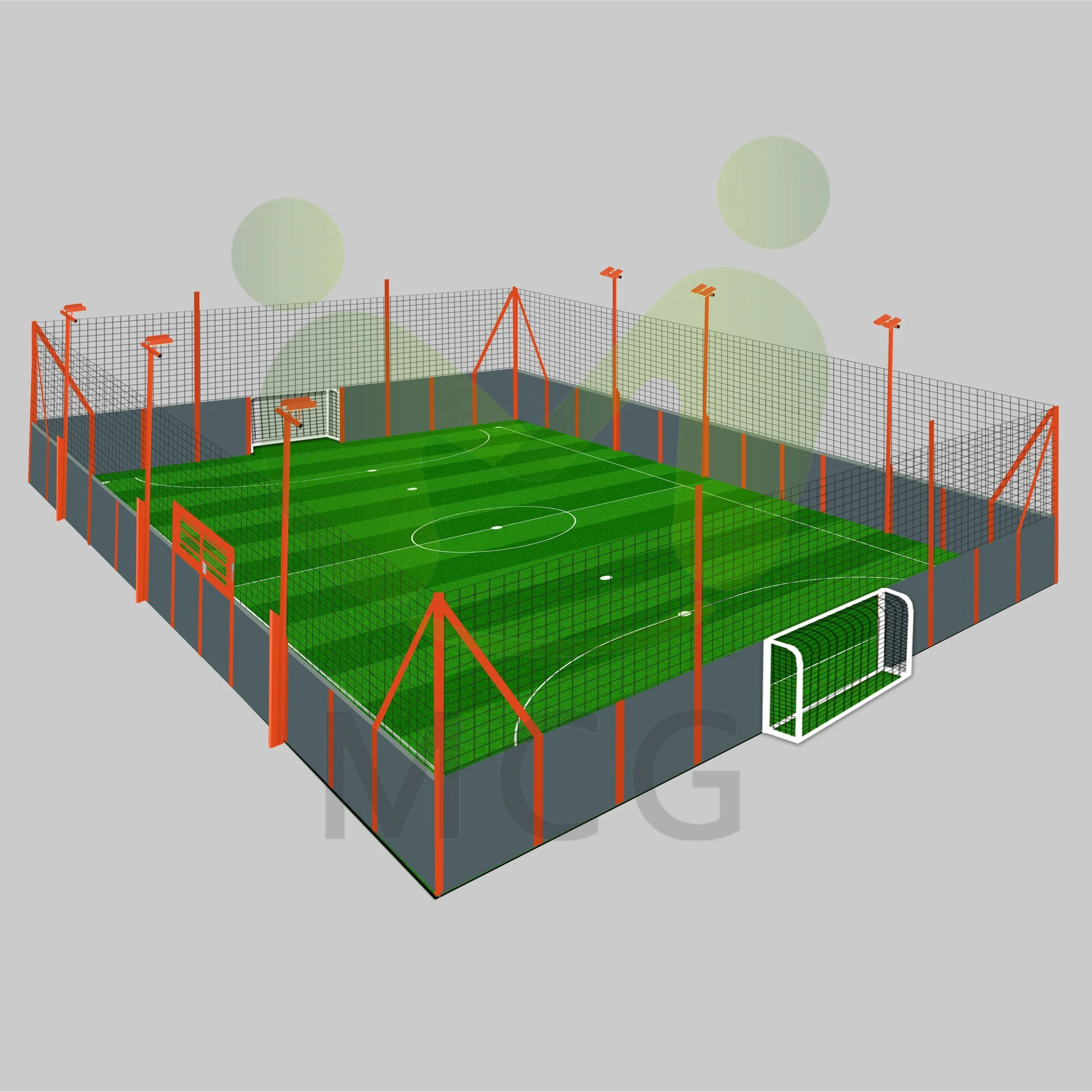 MCG High Quality Customization Football 5 a Side Pitch with Cage with Boards for Outdoor and Indoor