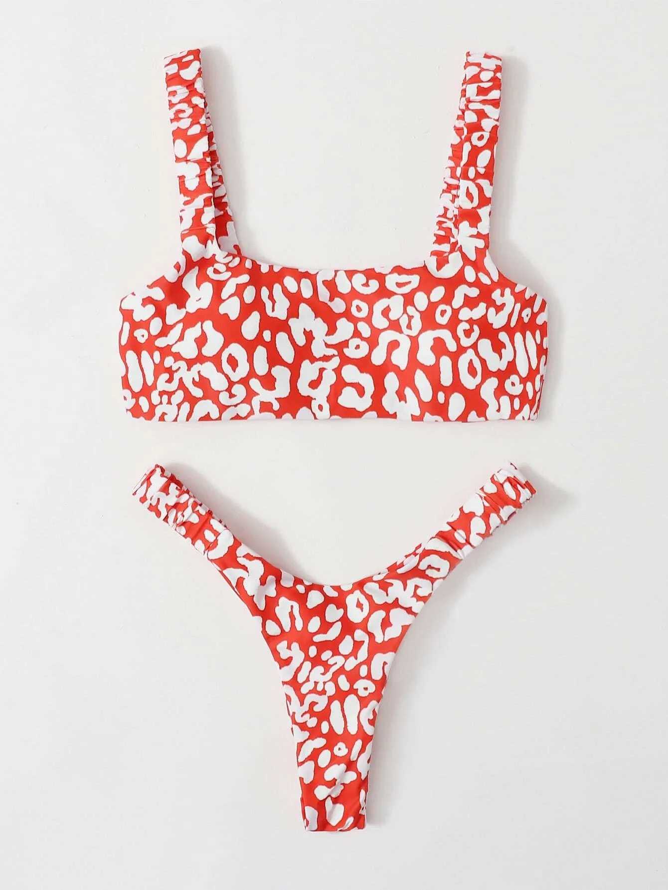 orange leopard bathing suit