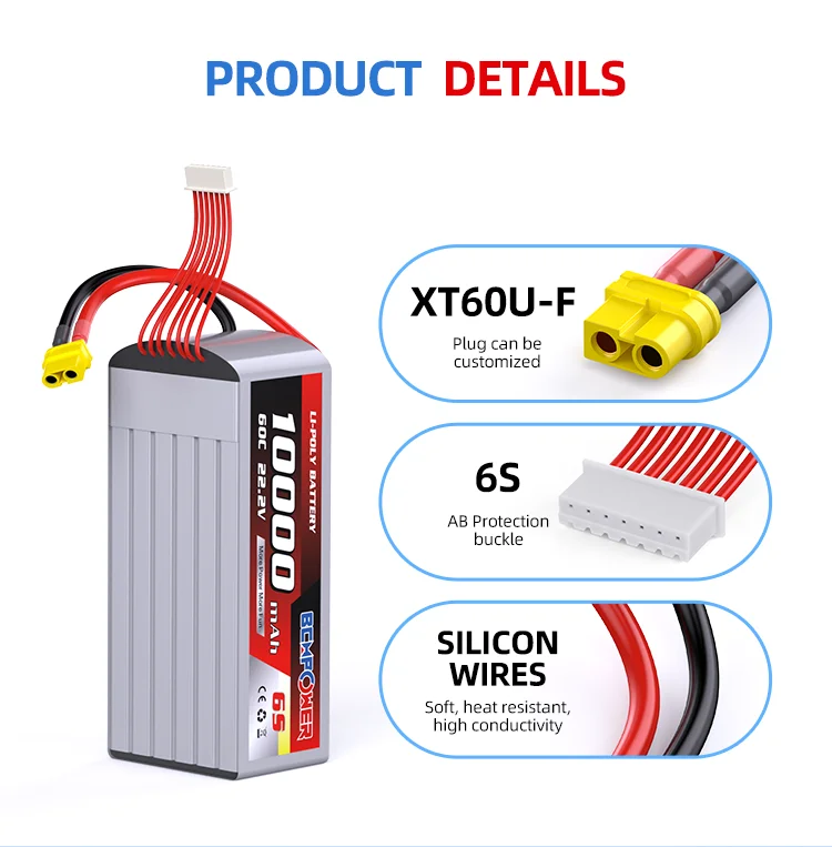 NEW Semi Solid State Battery Cell 6500mAh 22.2V 6S 50/100C Steady Power Supply for Professional Aerial Work