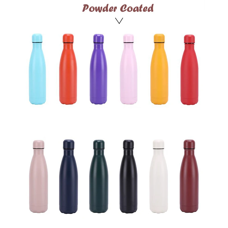500ml 750ml Stainless Steel Vacuum Insulated Double Walled Cola Shape ...