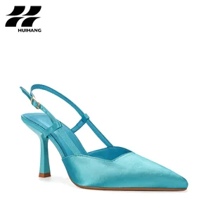 Women's Trendy Satin Slingback Stiletto Pumps for Spring/Summer-Breathable & Hard-Wearing for Party & Evening