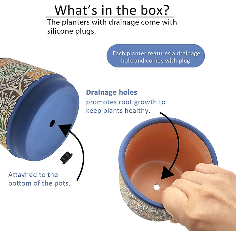 Wholesale Ceramic Pots Luxury Color Hand Painted Ceramic Flower Pot