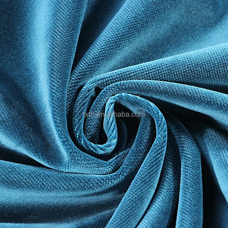 Hometextile Shiny Plain Design Furniture Fabric Solid Holland Velvet