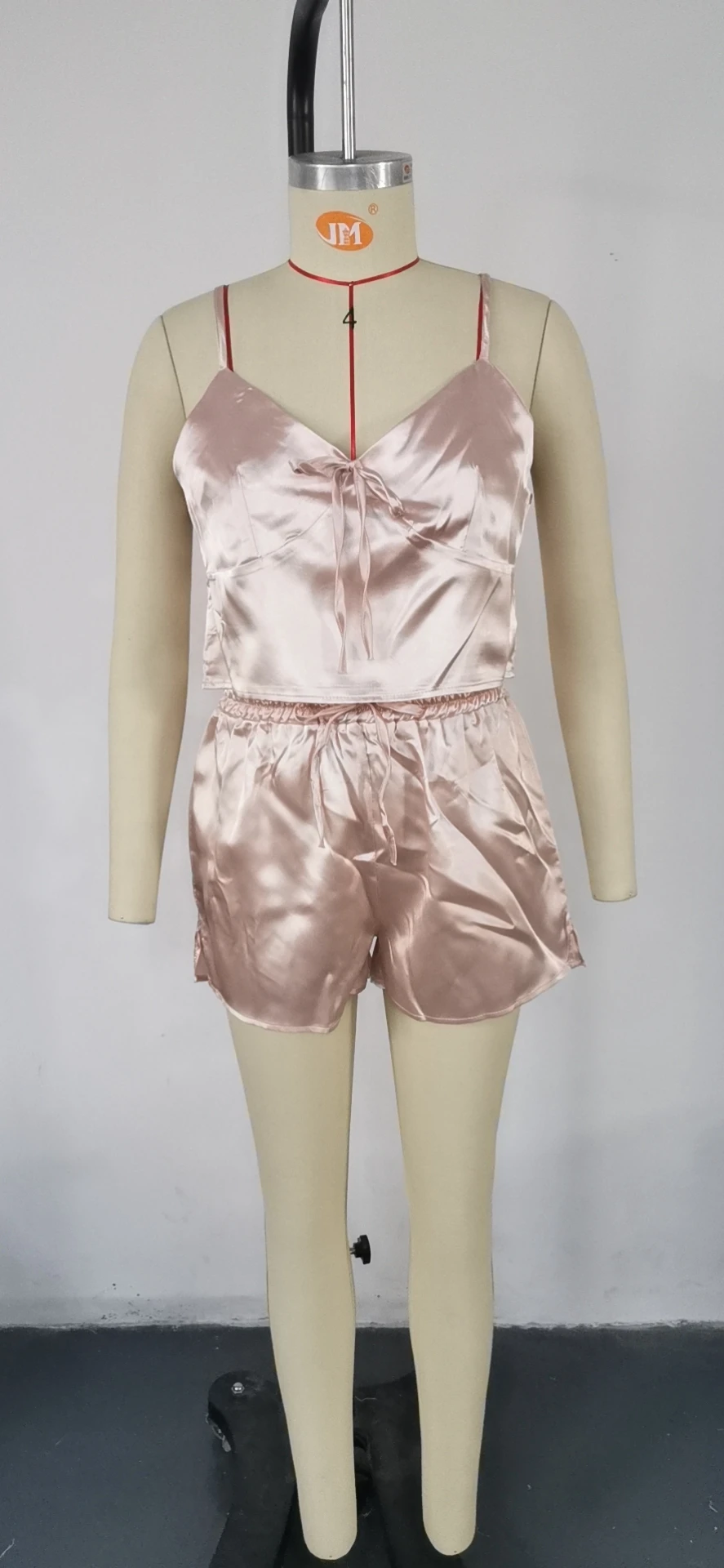 夏季普通真丝睡衣短裤套装