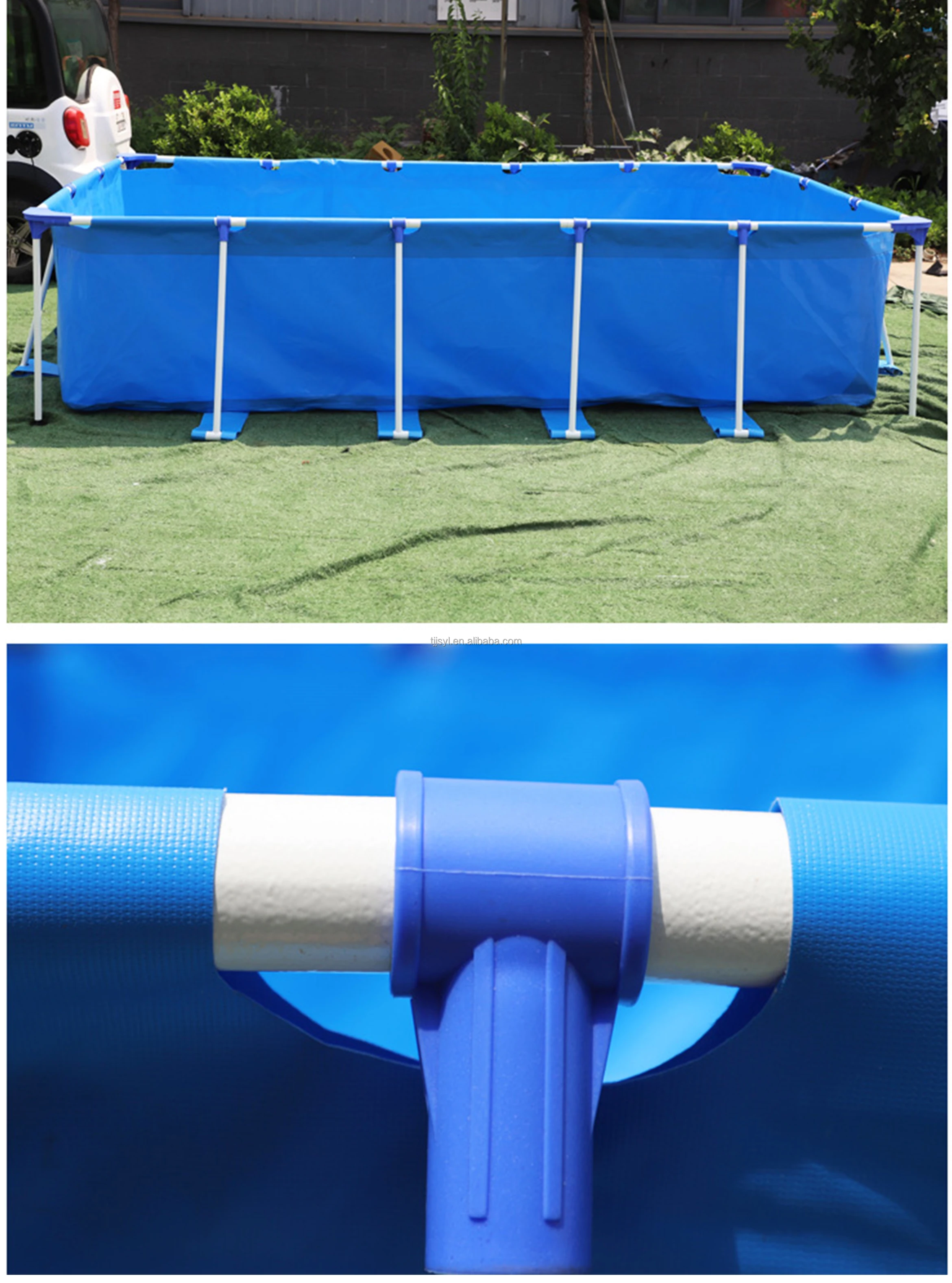 Prefabricated Water Park Home Using Rectangular Pvc Pool Portable