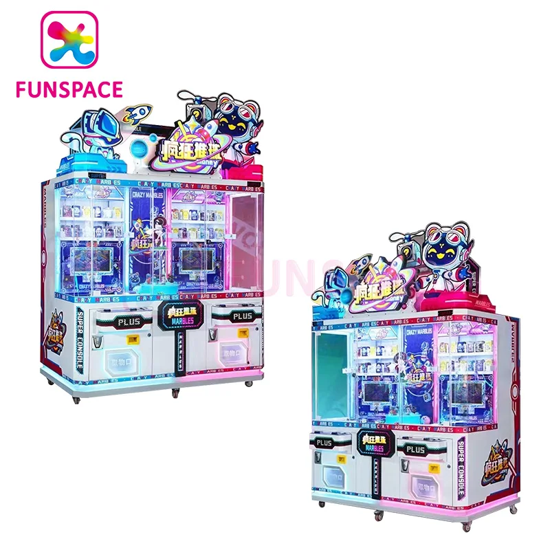 Funspace Coin-Operated Arcade Single and Double Push Bead Redemption Game Machine