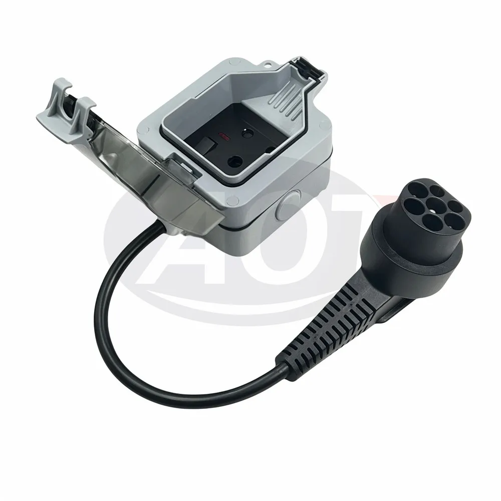 AOTAI EV charger adapter Type 2 male 16A 1 phase - 1 Type M South Africa socket 0,5M charger cable supplier