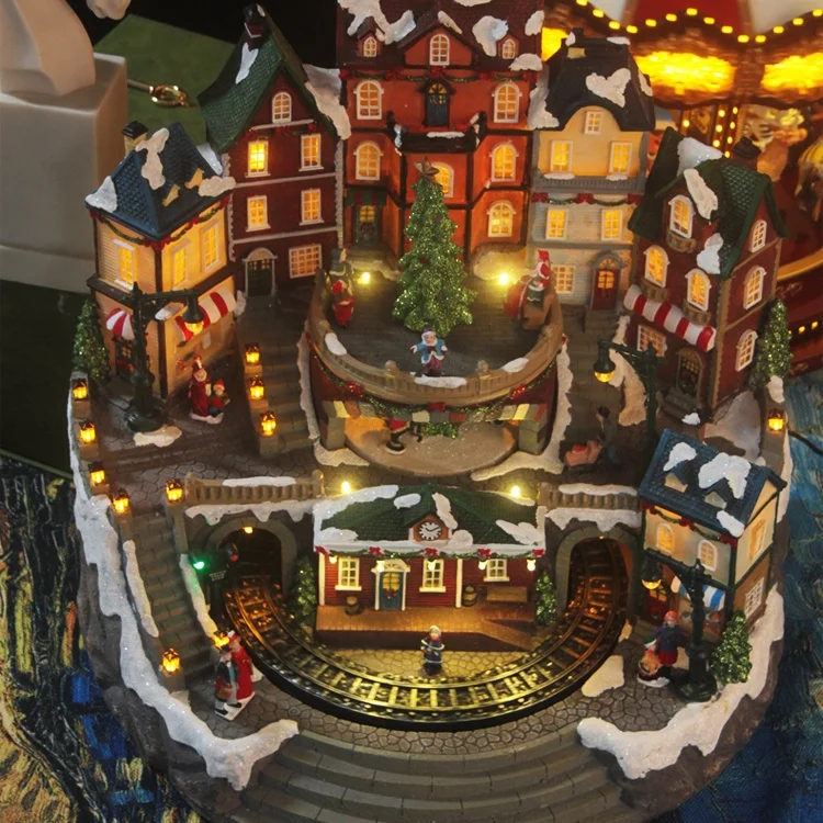 Animated Christmas Train Station - Perfect Decorative Gift