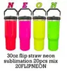 20FLIPNEON 30oz flip cannuccia al neon sublimazione