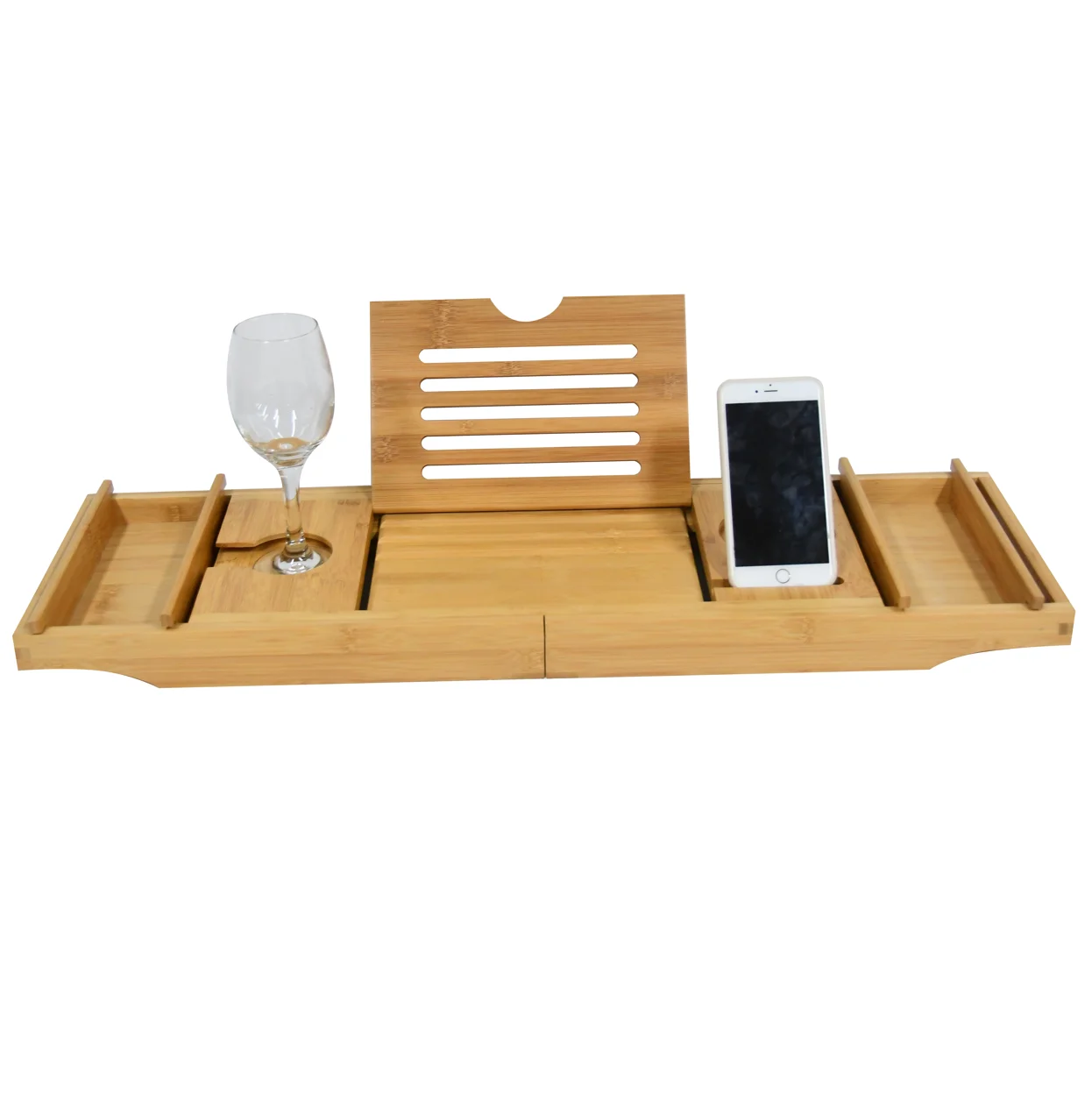 Wood Expandable Luxury Bamboo Bath Tub Bathtub Caddy Tray - China Bamboo  Expandable Bath Caddy, Bamboo Bathtub Caddy Tray