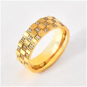 Rings Smart Products Luxury Pane Student Unique Accessory Versatile Titanium Steel Daily Bridesmaid Rings for Wedding