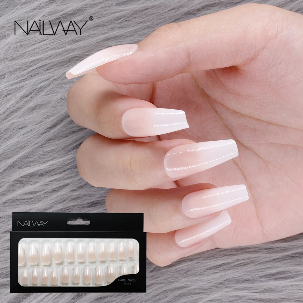Long Ballerina Coffin French Artificial Fingernails Natural Ombre Acrylic  False Nails Manicures Press On French Fake Nails 2020 - Buy French  Artificial Fingernails,French Fake Nails 2020,Coffin False Nails Product On  Alibaba.Com